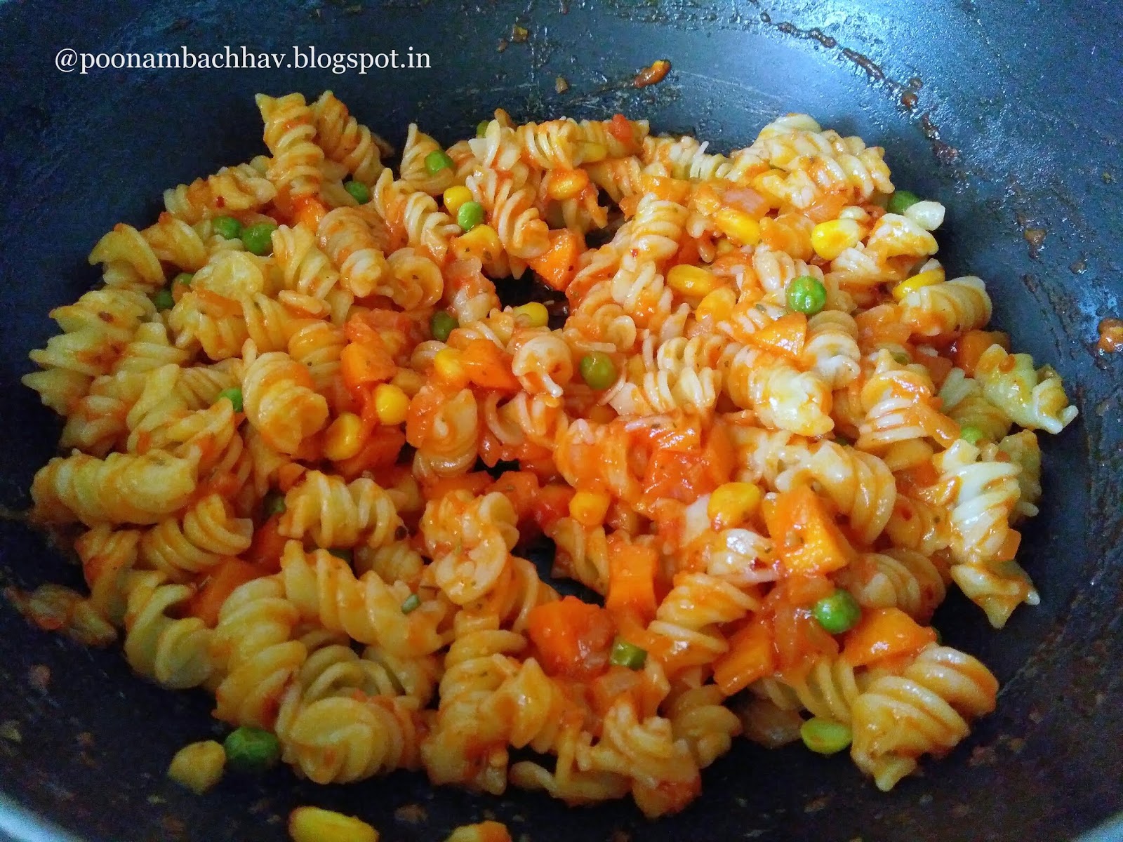 Annapurna Vegetable Pasta In Red Sauce Recipe