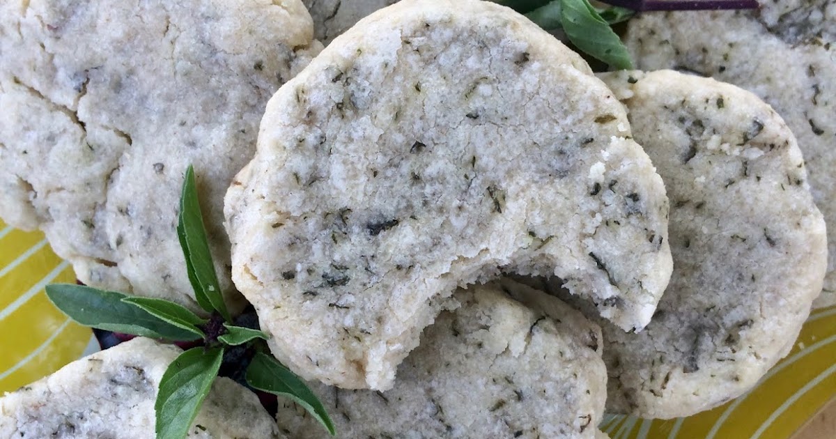 Savory Moments Cinnamon basil shortbread cookies
