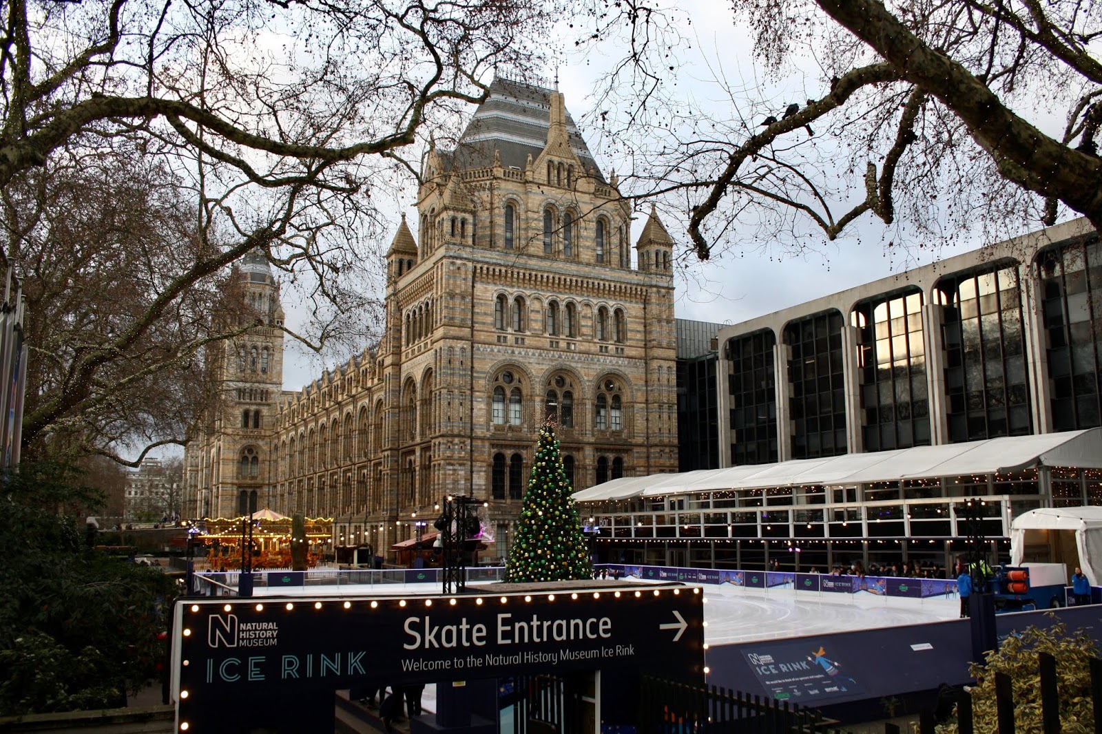 Natural History Museum ice skating rink