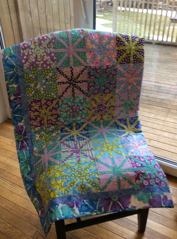 The Cuddle Quilter: Asterisks Quilted and Lazy Log Cabin Ready