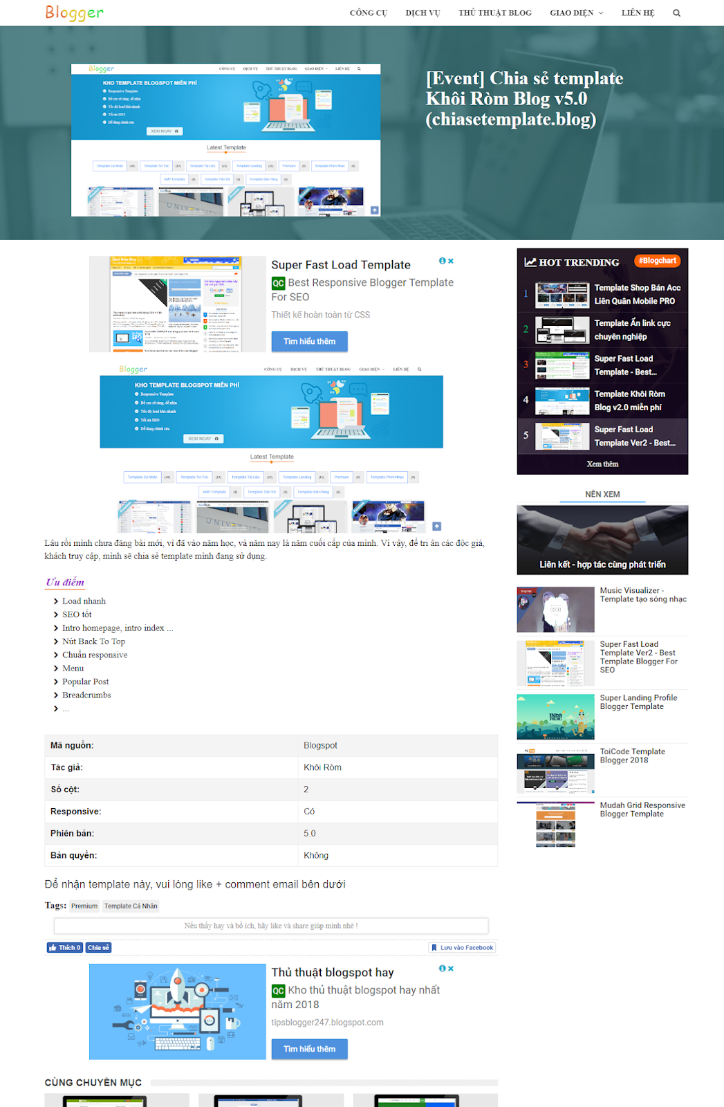Chia sẻ Template Blogspot Khôi Ròm V5.0 mới nhất - Ảnh 2 Chia sẻ Template Blogspot Khôi Ròm V5.0 mới nhất - Ảnh 2