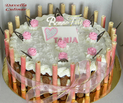 Gâteau d'anniversaire Rose crémeux au beurre / Tort de aniversare Roz cu crema de unt