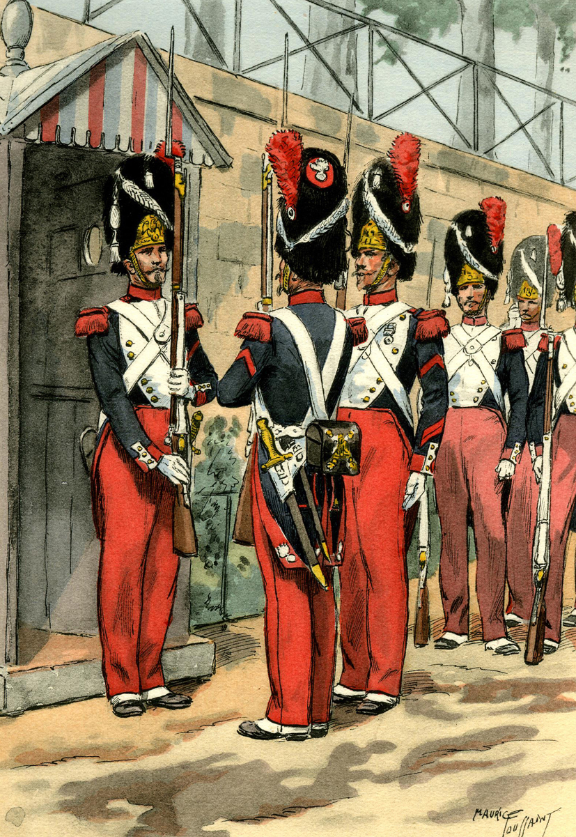Petits Soldats Napoléoniens En Plastique Peint - Infanterie Du Premier Empire - Collection Occasion