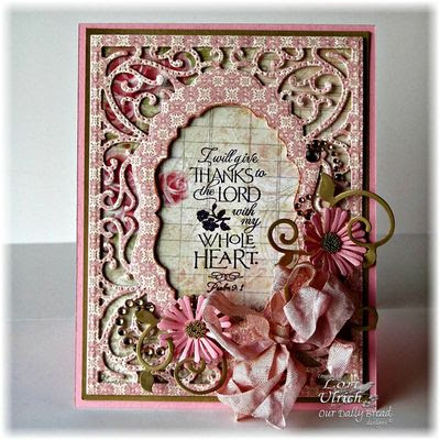 Our Daily Bread Designs, Cherry Blossoms, Blushing Rose Paper Collection, Fancy Foliage Die, Asters and Leaves Die, Vintage Labels Die, Vintage Flourish Pattern Die, designed by Lori Ulrich Our Daily Bread Designs, Cherry Blossoms, Blushing Rose Paper Collection, Fancy Foliage Die, Asters and Leaves Die, Vintage Labels Die, Vintage Flourish Pattern Die, designed by Lori Ulrich