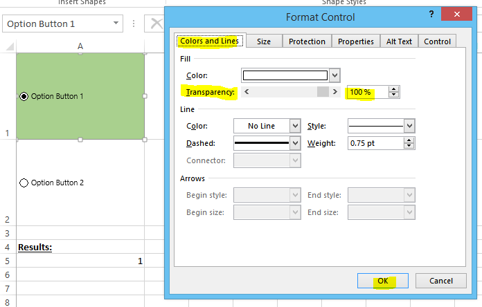 Do my excel blog how to highlight an option button in excel when it is selected by the user no 