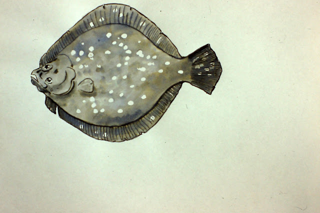 Fish - Sumi Brush on paper - 1993 F. Lennox Campello