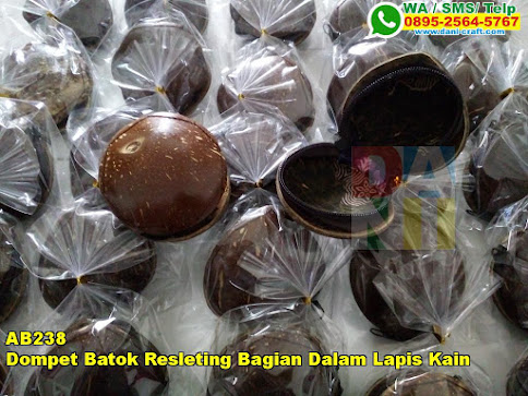 Grosir Dompet Batok Resleting Bagian Dalam Lapis Kain