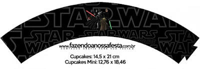 Star Wars: Imprimibles Gratis para Fiestas. Wrappers para Cupcake para Imprimir Gratis de Star Wars.