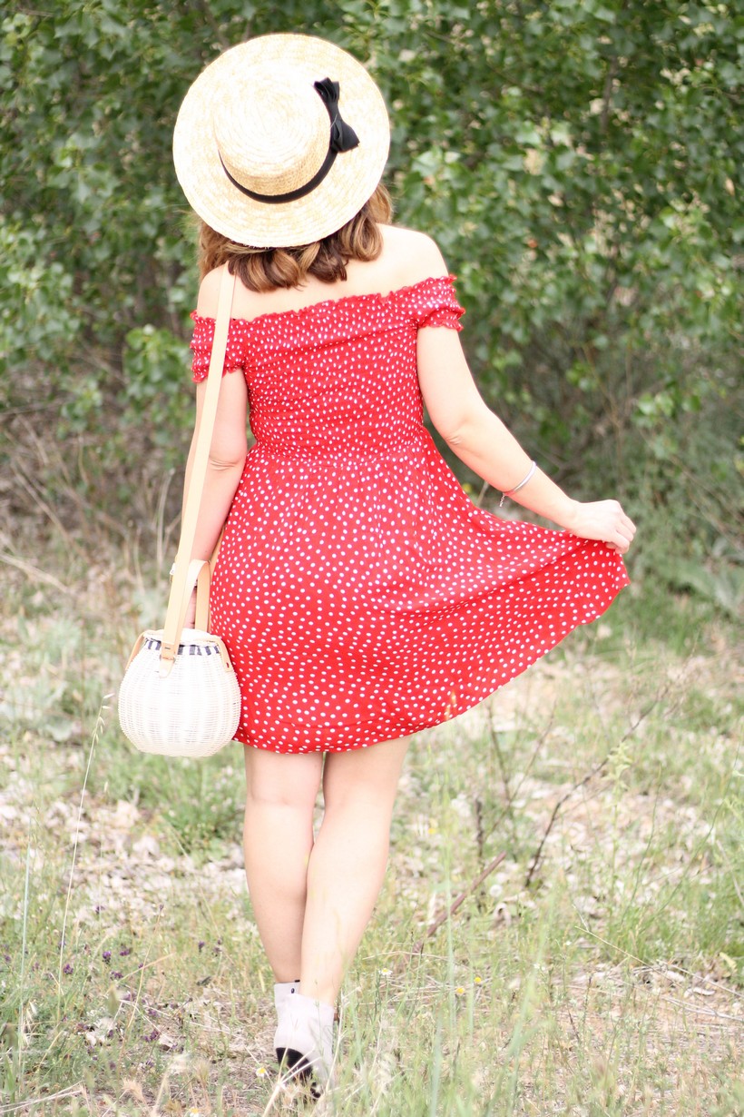 THE DREAM IS PARIS Red and white polka dots; sweet dress