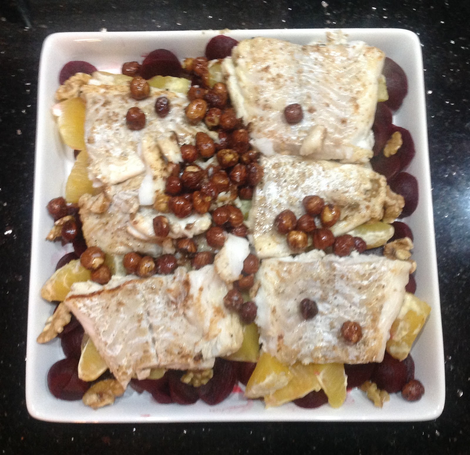 Wessels low carb Welt: Rotbarsch auf Rote-Bete-Orangen-Salat