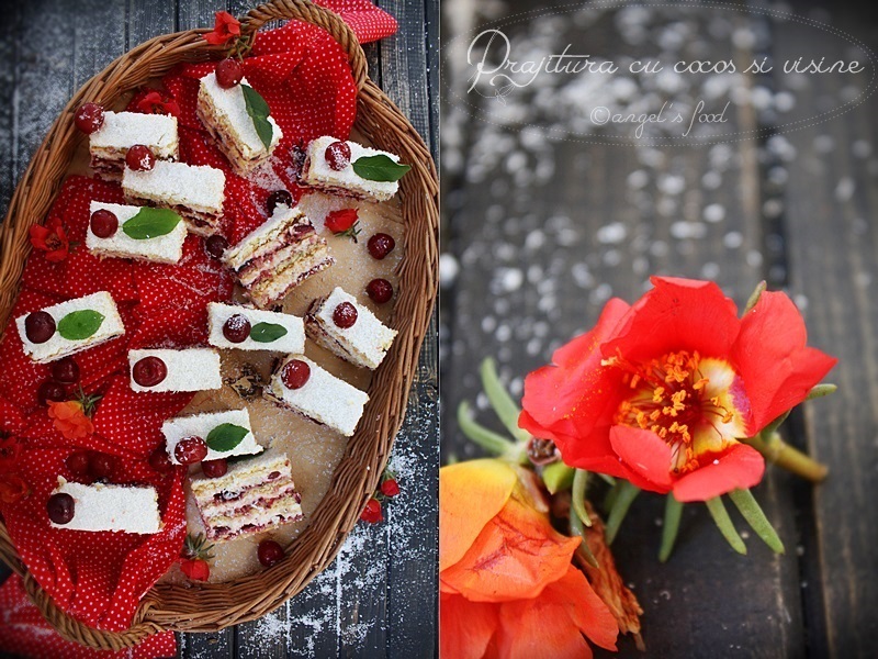 Prajitura cu cocos si visine