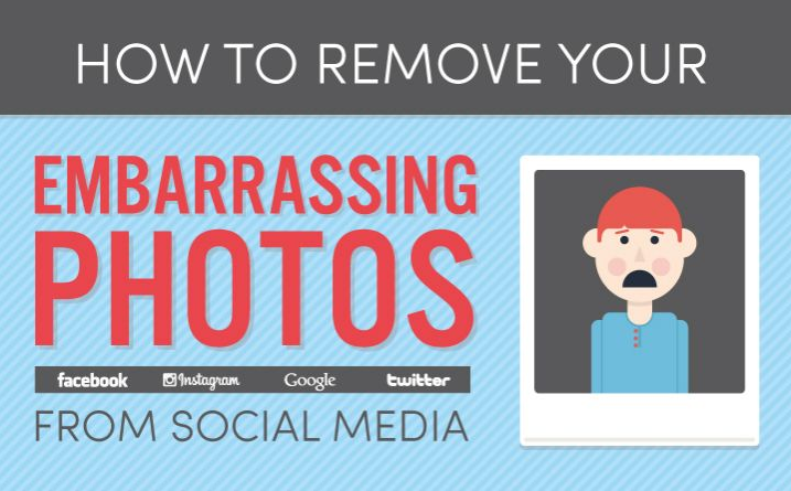 How To Remove Your Embarrassing Photos From Facebook, Twitter, Google and Instagram - #SocialMedia #infographic