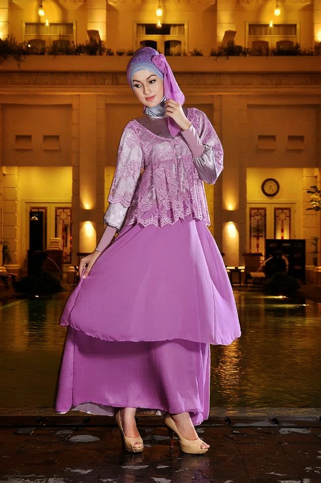 Model Baju  Pesta  Muslim  Bahan Satin  Model Baju  Pesta  Terbaru