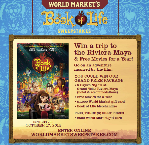 World Market Book of Life Sweepstakes