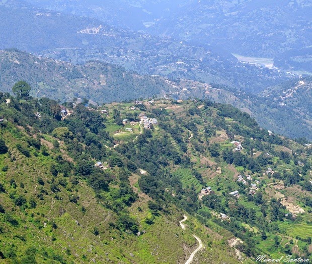 Nagarkot, vista dall'Hotel Green Valley Nagarkot, vista dall'Hotel Green Valley