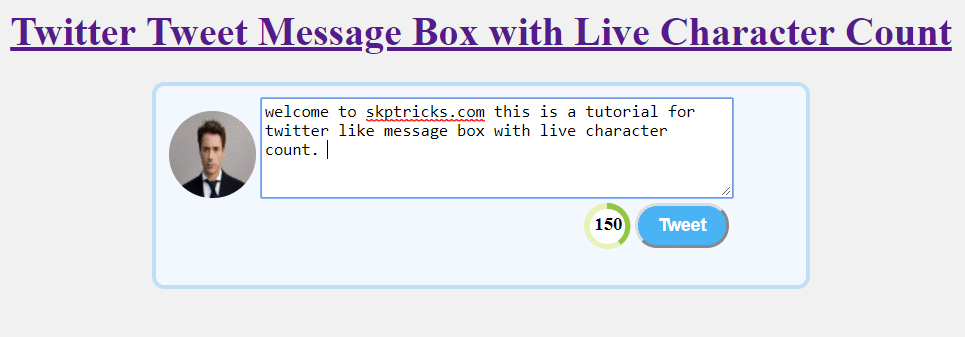 text box online with character limit
