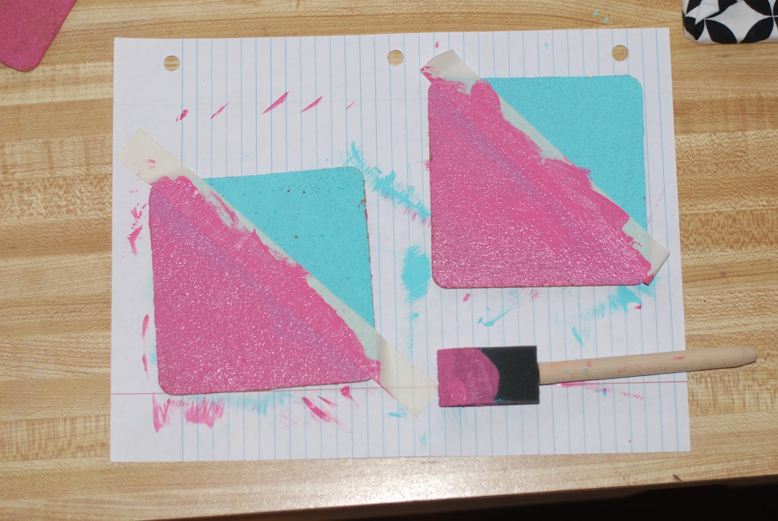 The Kitkat Studio DIY Colored Cork Board