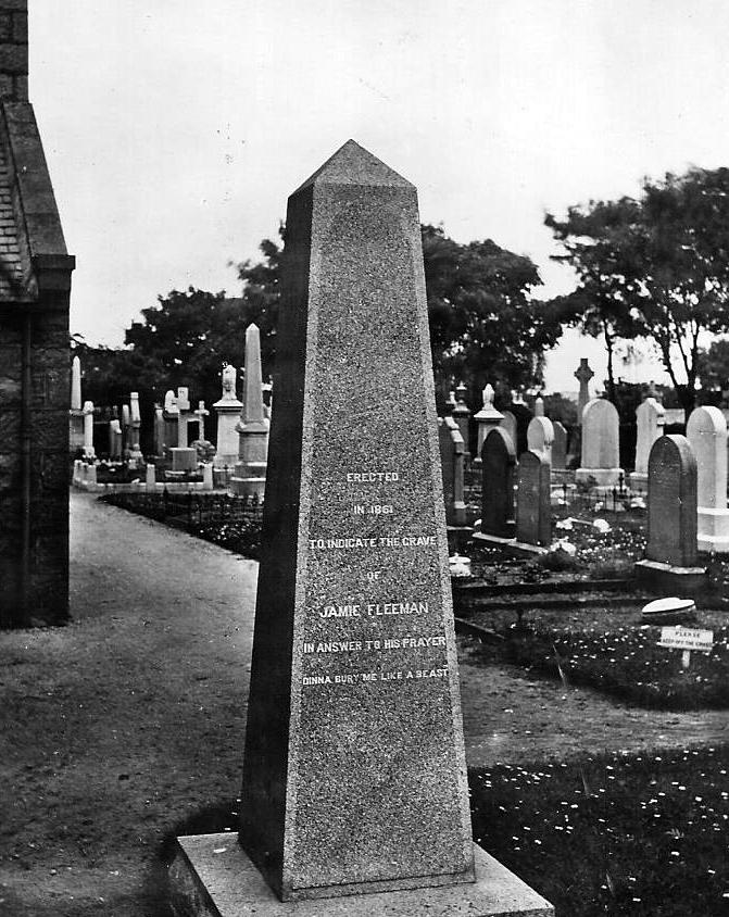 Tour Scotland Photographs Old Photograph Grave Of Jamie Fleeman