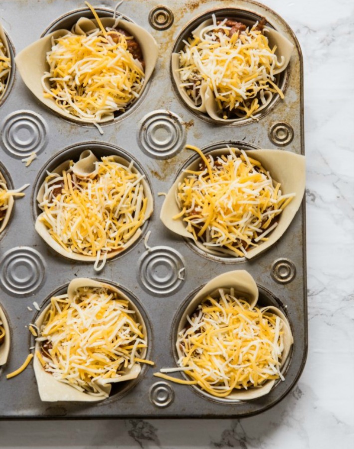 Tacos crujientes con vegetales