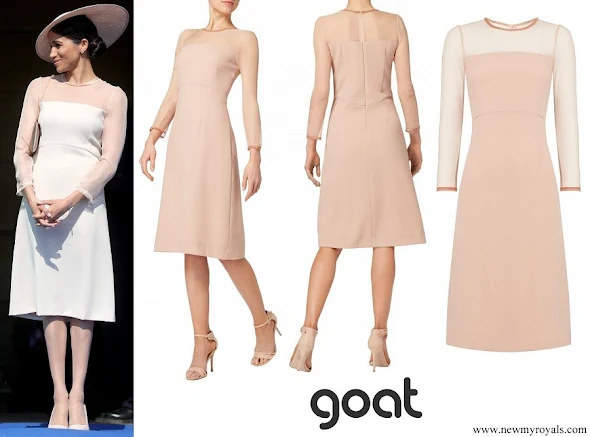 Meghan Markle wore Goat Fashion Flavia Dress in Old Rose