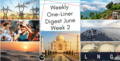 Weekly Current Affairs June 2018: 2nd Week 