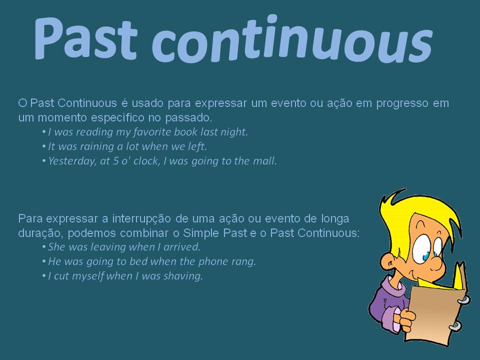 Caderno Digital Leo A. e Leo F. 2012: Regras do Past Continuous