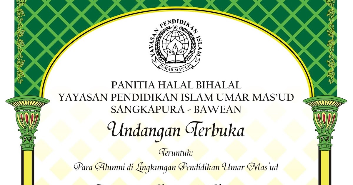 Contoh Surat Undangan Halal Bihalal Keluarga Besar