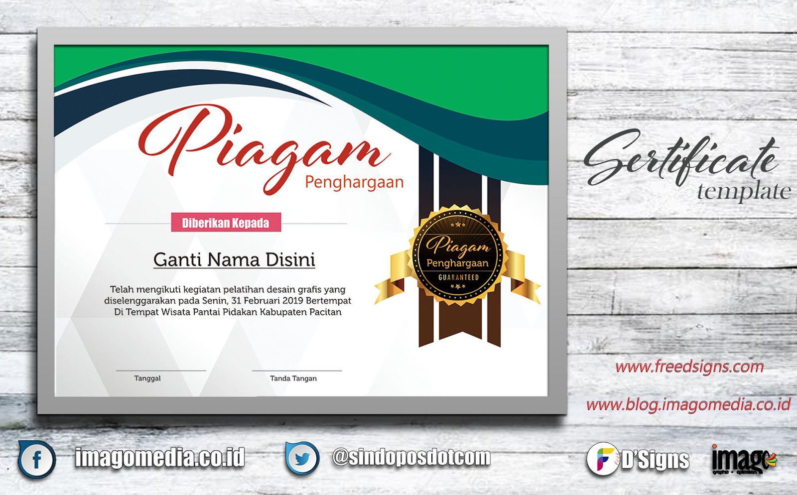 piagam penghargaan lomba - wood scribd indo