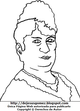 Antonia Moreno de Cáceres Imagen de Antonia Moreno de Cáceres para colorear pintar imprimir recortar y pegar. Dibujo de Antonia Moreno de Cáceres por Jesus Gómez