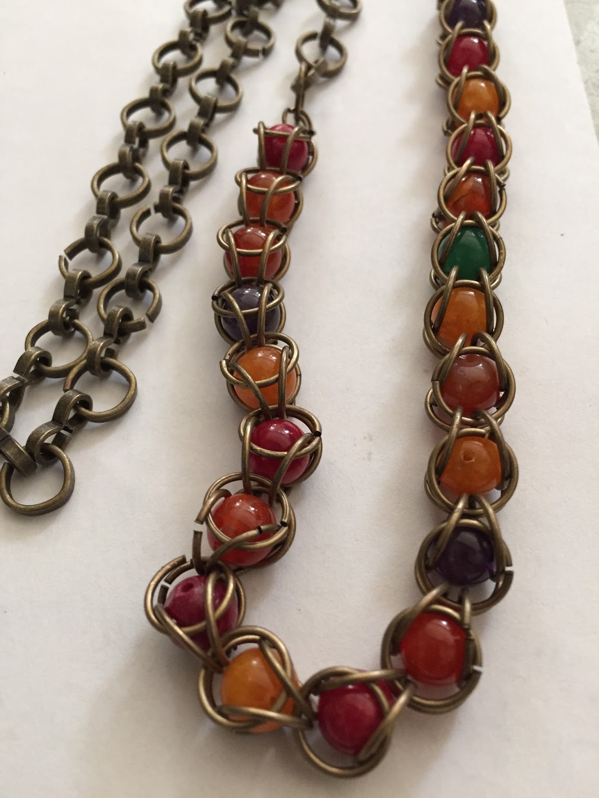 Chuck Does Art: DIY Jewelry: Captured ('Caged') Bead Chains