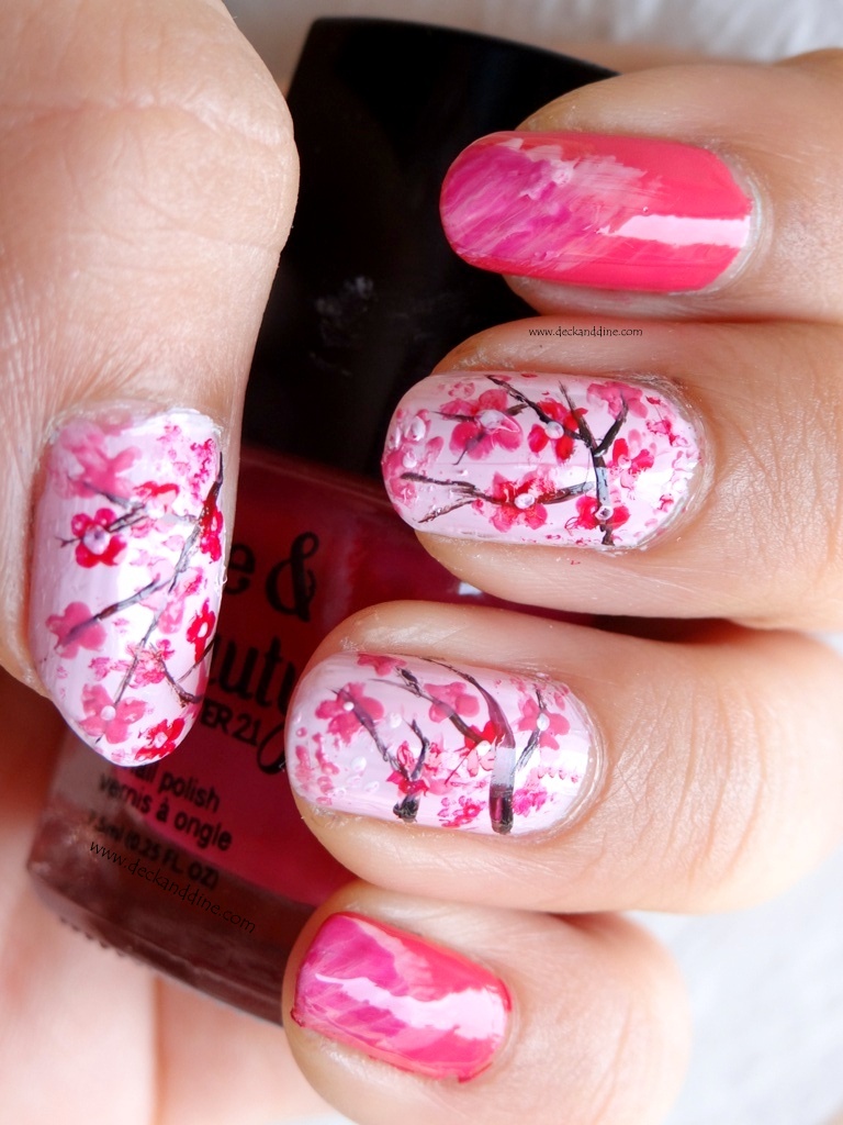 Easy Cherry Blossom Nail Art: Step by Step Tutorial - Deck and Dine