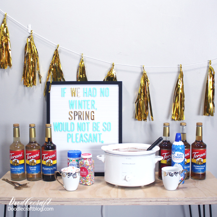 Winter Hot Chocolate Bar with Torani Syrup!