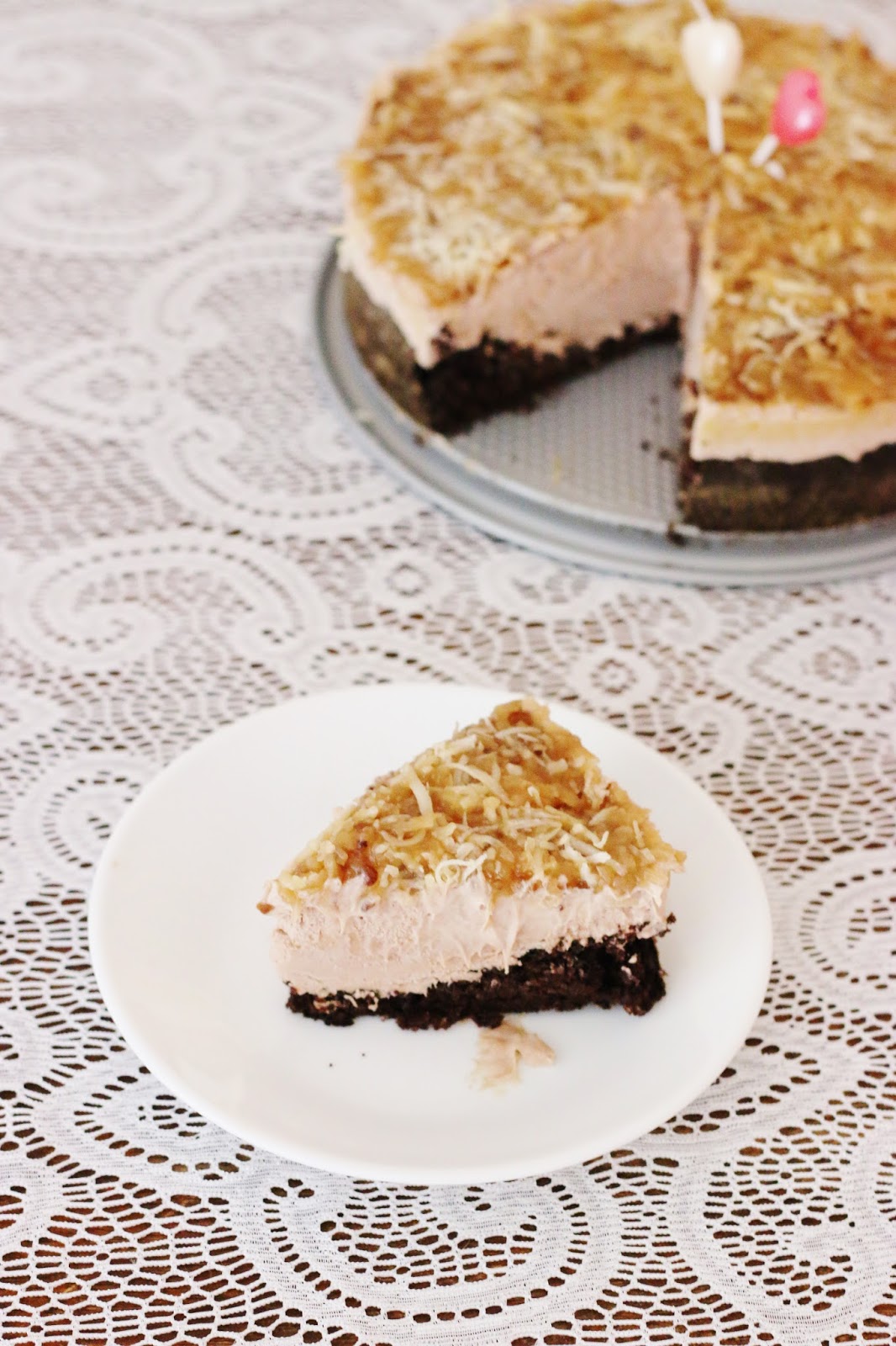 A Mini Birthday Celebration German Chocolate Ice Cream Cake The