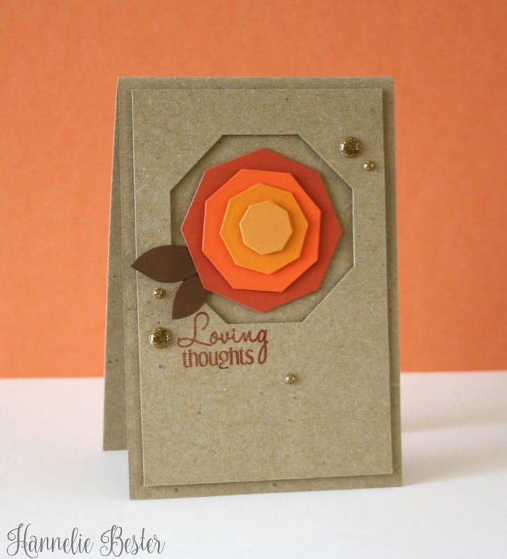 autumn geometric rose card