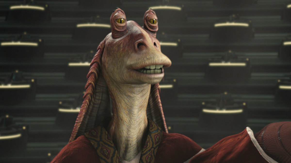 Jar Jar Binks quotes from The Phantom Menace In A Far Away Galaxy