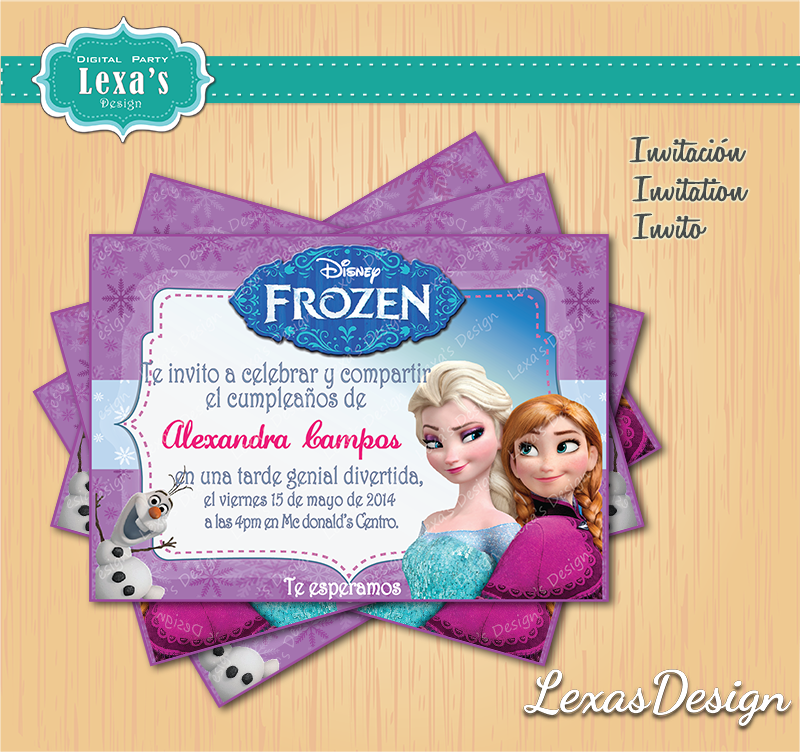 Invitaciones fiestas infantiles Frozen gratis