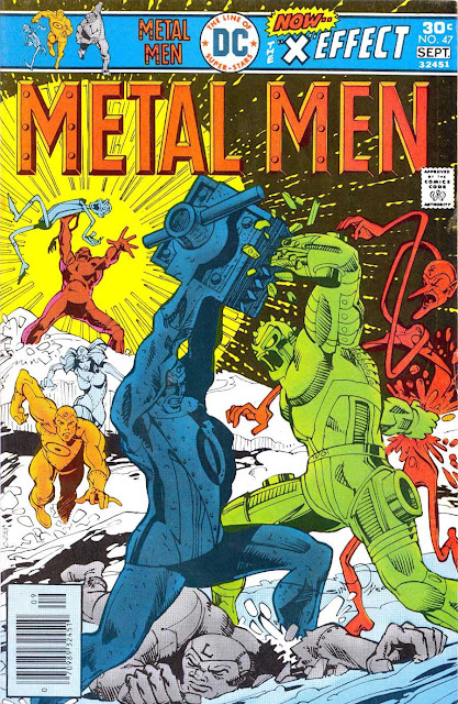 Metal Men v1 #47 dc 1970s bronze age comic book cover art by Walt Simonson Metal Men v1 #47 dc 1970s bronze age comic book cover art by Walt Simonson