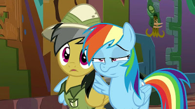 Rainbow Dash making a very weird face