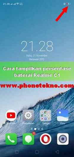 Cara Menampilkan Persentase Baterai Realme 2 Phone Tekno