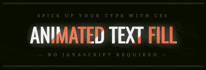 CSS Animated text fill