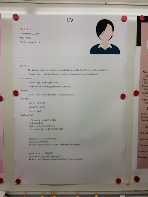 Tekemäni CV esimerkki