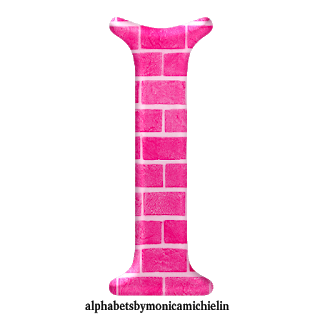 Precioso Abecedario en Ladrillos Rosa. Pink Bricks Abc.