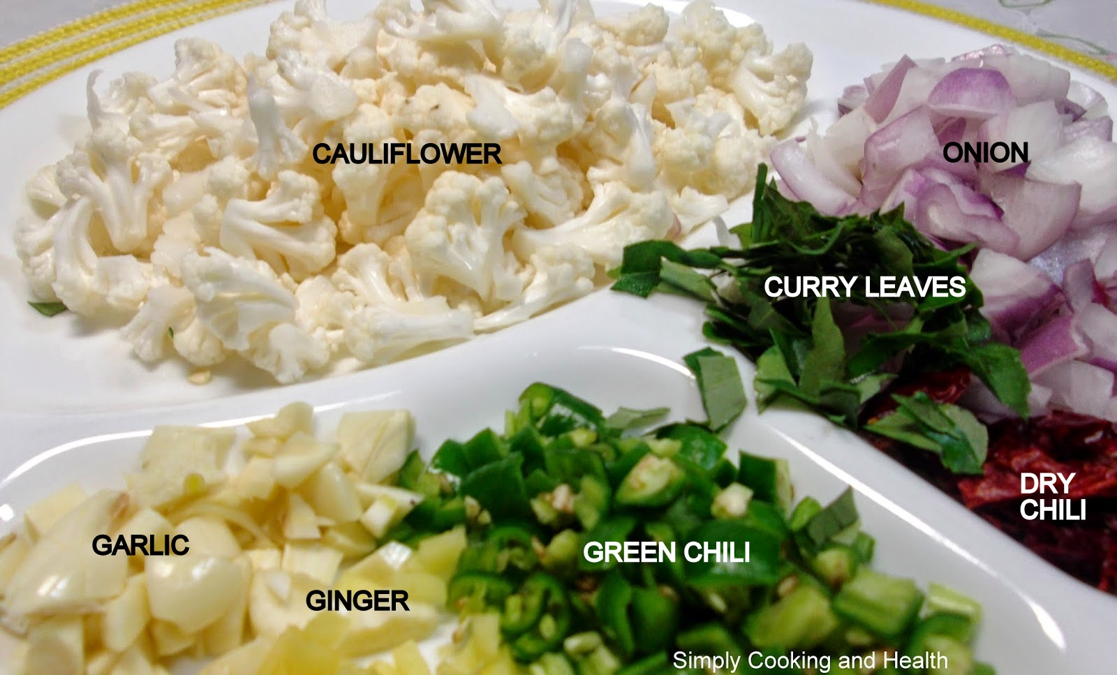 Simply Cooking and Health Cauliflower stirfry with turmeric