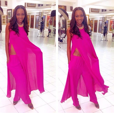 Oluchi Orlandi Dazzles in Pink Outfit