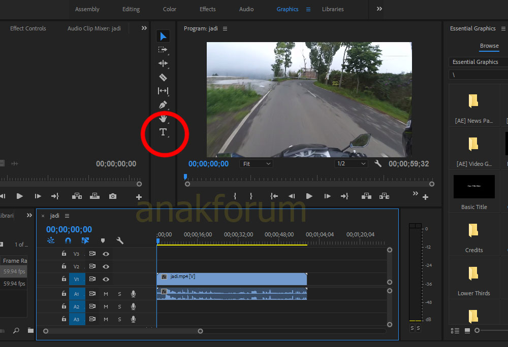 Cara Menambahkan Teks Di Adobe Premiere