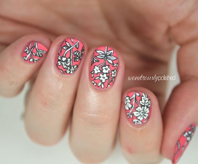 6. Brown and Black Floral Nail Art - wide 2