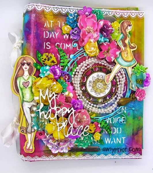 Shimmerz Paints My Happy Place Journal Cover with Amy Prior