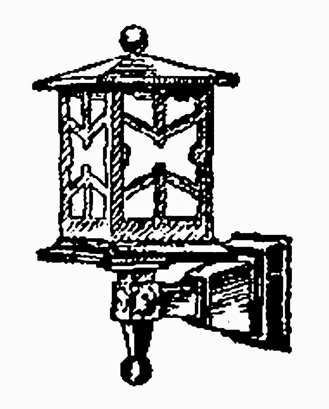 Antique Images Vintage Decorative Porch Light Clip Art Image Transfers