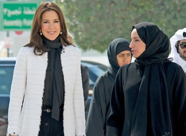 Crown Princess Mary of Denmark visits the Qatar Academy in Doha