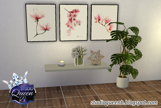 The Sims 4 CC - Watercolor Flower Frame